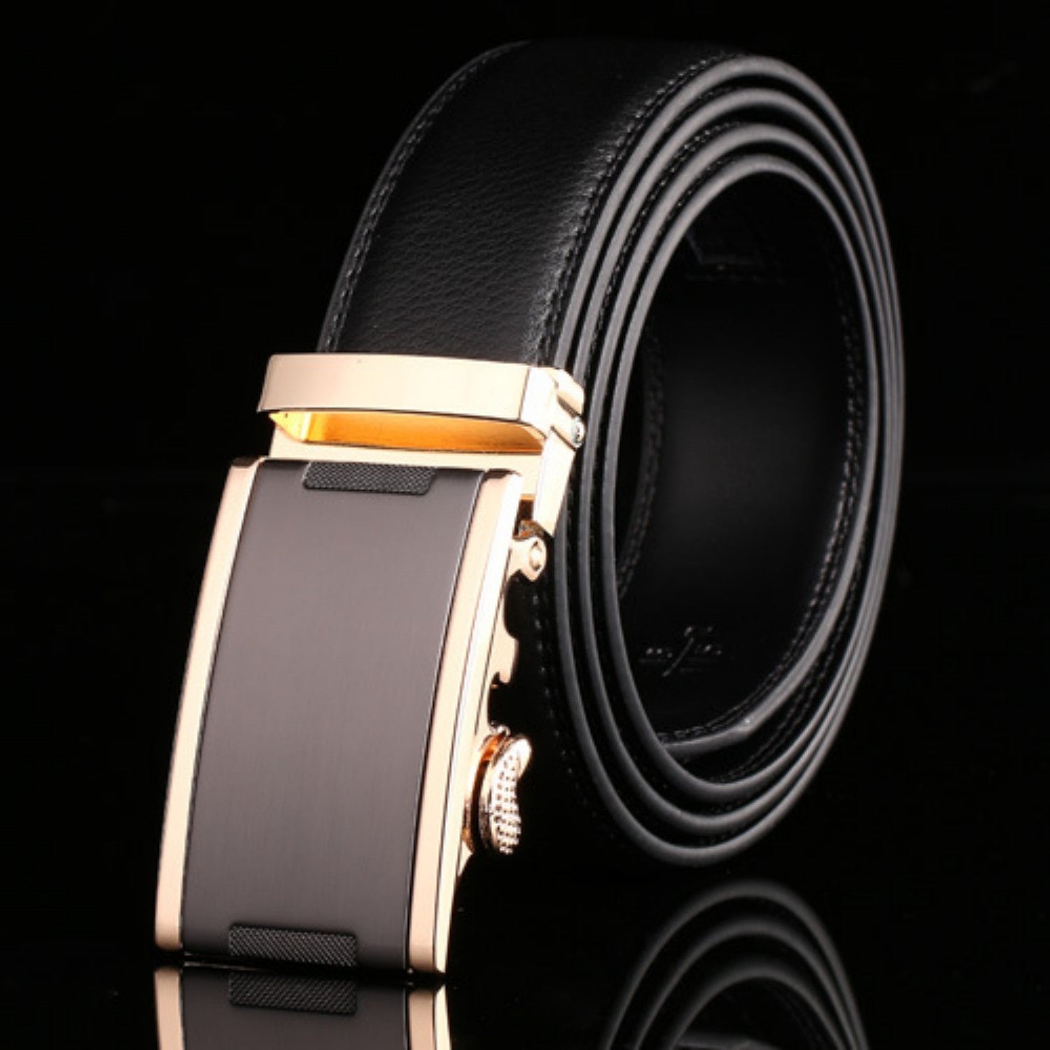 Men's Automatic Buckle Cowhide Belt Men's Automatic Buckle Cowhide Belt