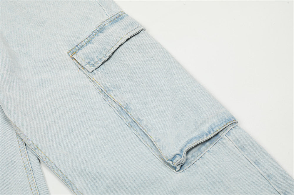 Fashion Personality Multi-pocket Workwear Jeans Men Fashion Personality Multi-pocket Workwear Jeans Men