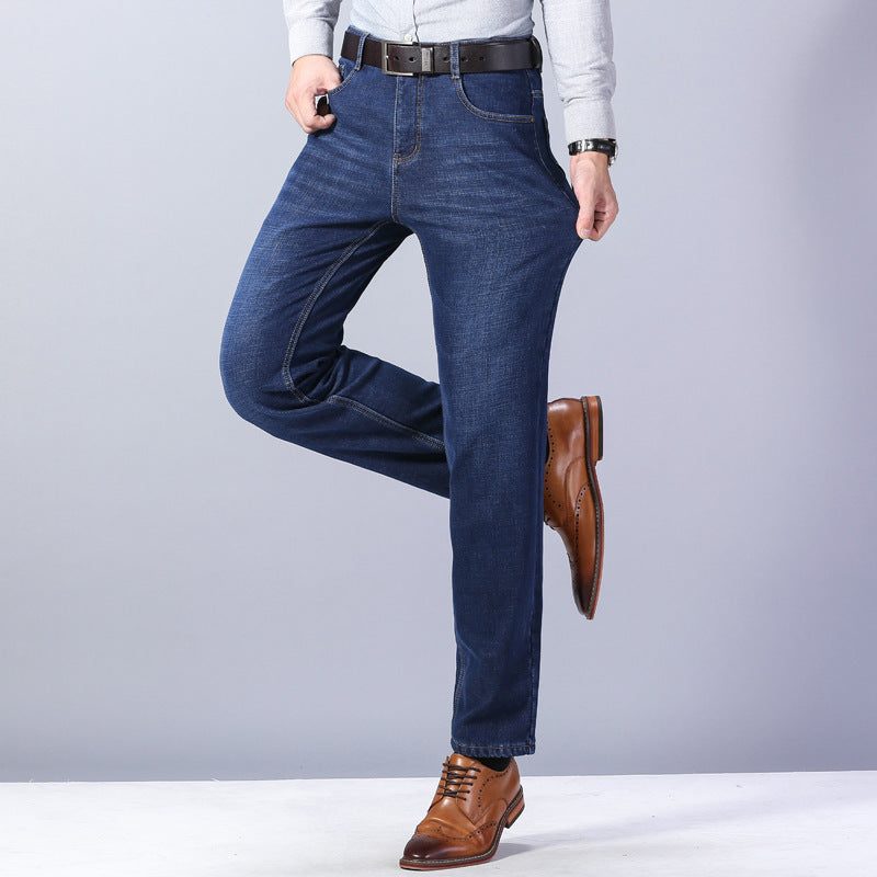 Thickened Plush Jeans Keep Men Warm In Winter Thickened Plush Jeans Keep Men Warm In Winter