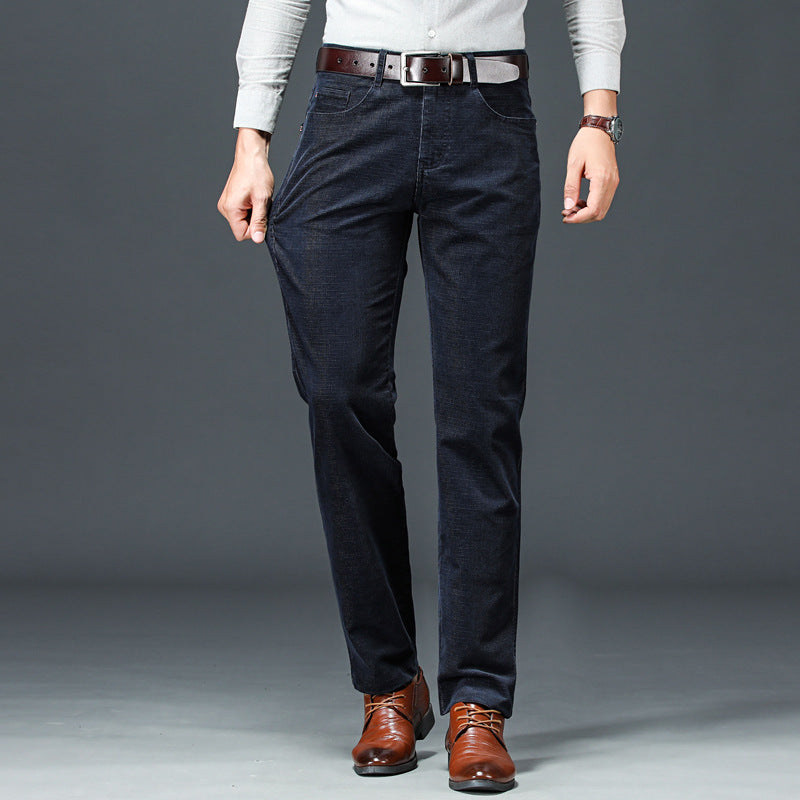 Casual Pants Men's Business Formal Corduroy Straight Casual Pants Men's Business Formal Corduroy Straight