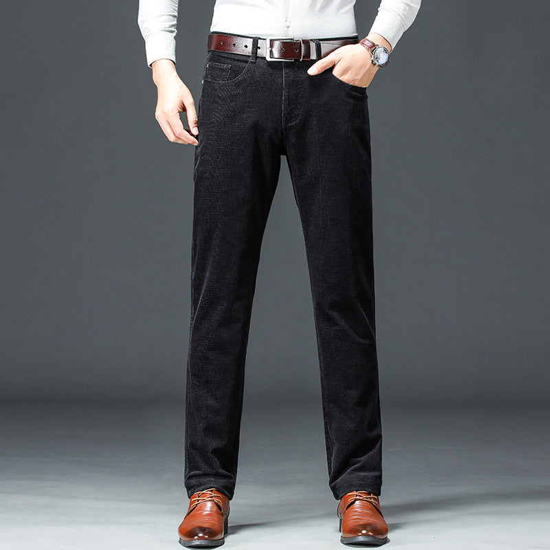 Casual Pants Men's Business Formal Corduroy Straight Casual Pants Men's Business Formal Corduroy Straight