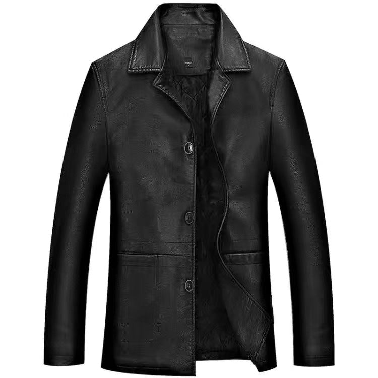 Spring And Autumn Men's Plus Size Leather Coat Spring And Autumn Men's Plus Size Leather Coat