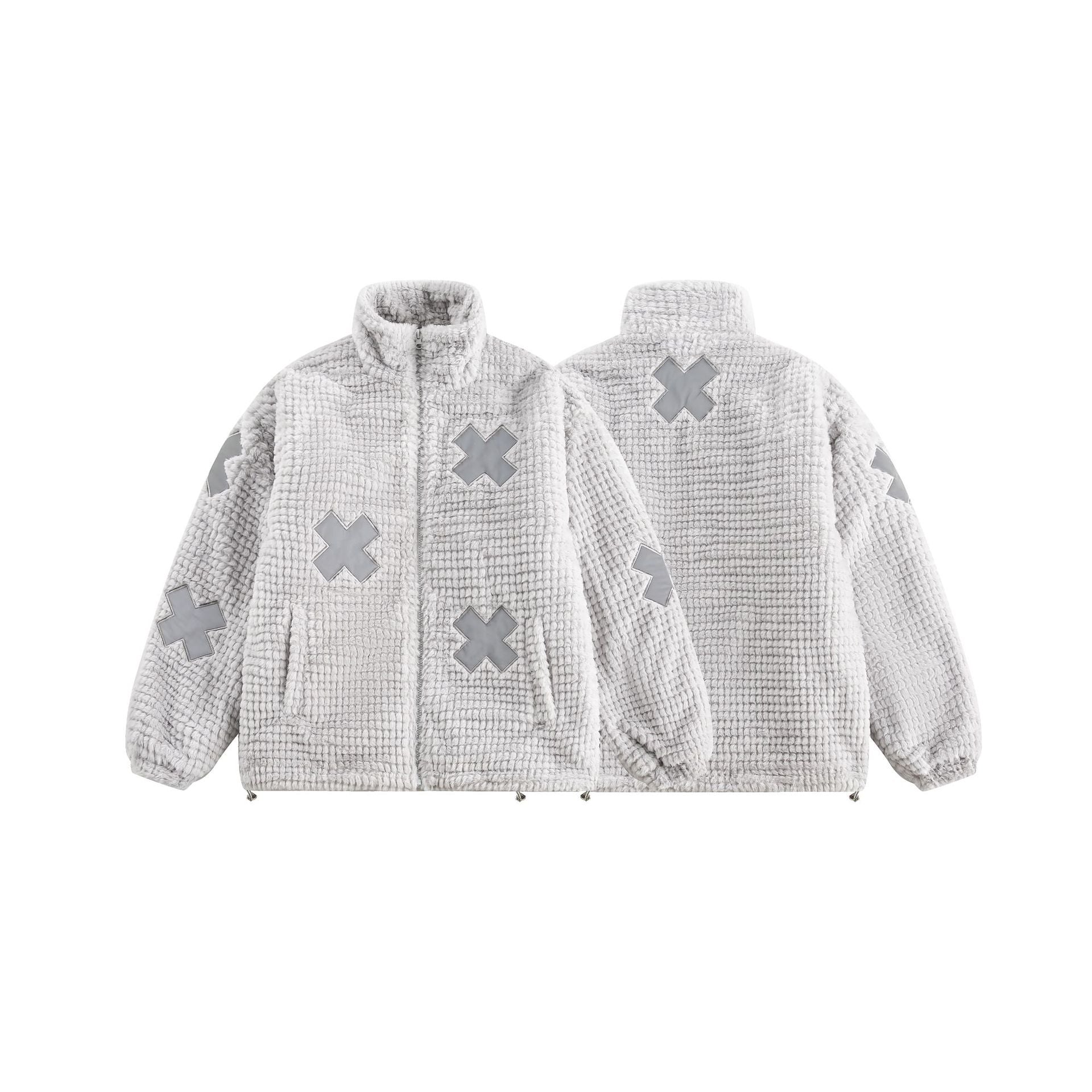 Vintage Cotton-padded Jacket Men's And Women's Winter Warm Thickened Design Imitation Rabbit Fur All-matching Vintage Cotton-padded Jacket Men's And Women's Winter Warm Thickened Design Imitation Rabbit Fur All-matching