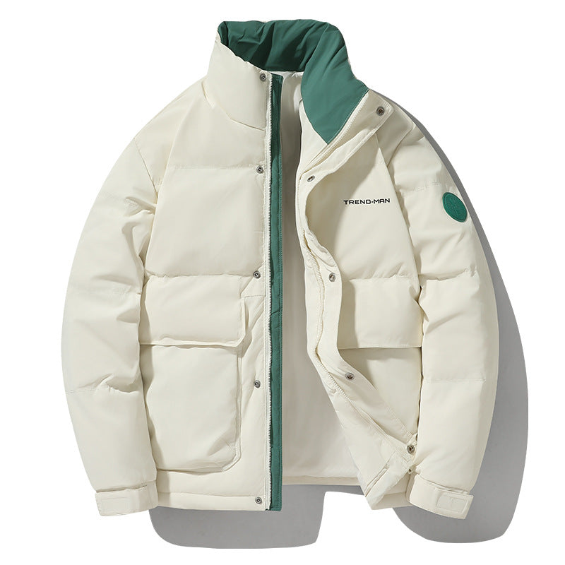 Men's Winter Stand-up Collar Down Jacket Hong Kong Style Leisure Warm Men's Winter Stand-up Collar Down Jacket Hong Kong Style Leisure Warm