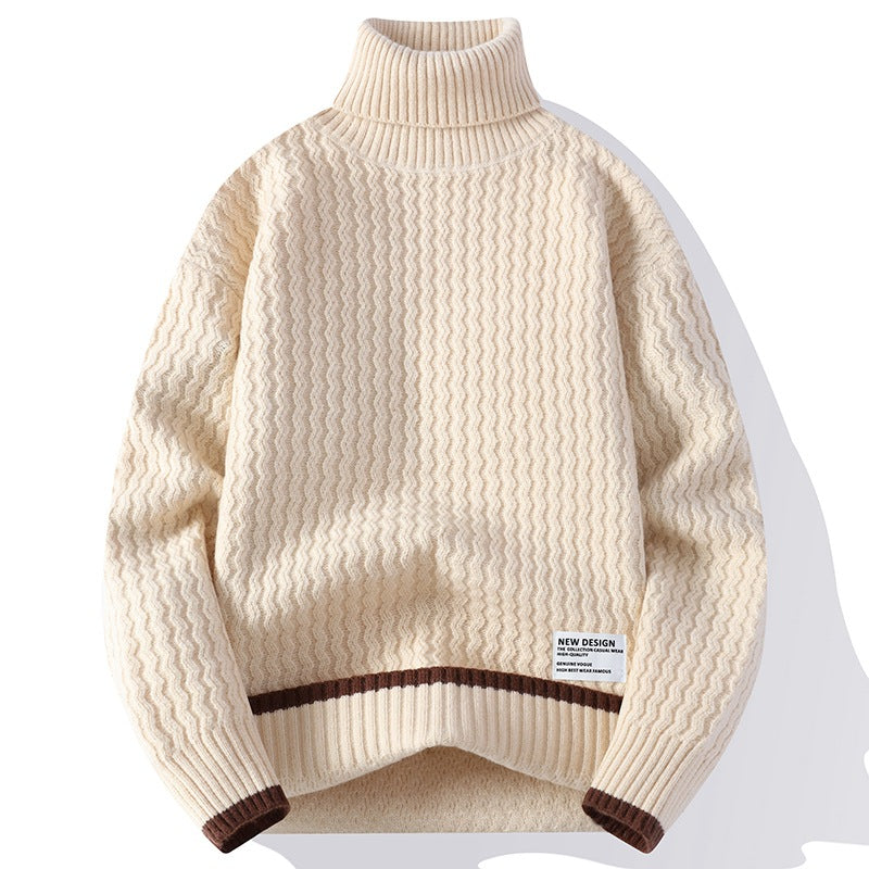 Fashion Personality New Mock Neck Sweater Men Fashion Personality New Mock Neck Sweater Men