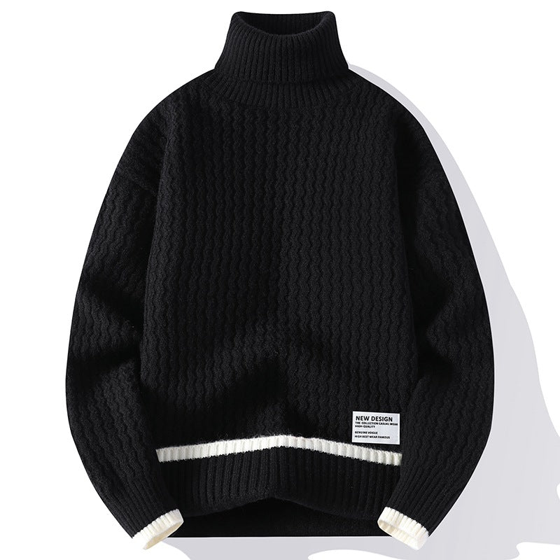 Fashion Personality New Mock Neck Sweater Men Fashion Personality New Mock Neck Sweater Men