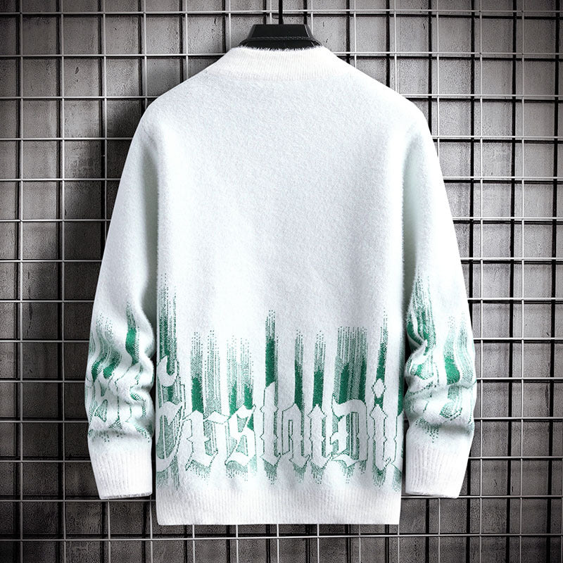 Men's Winter Thickened Half High Collar Warm Sweater Men's Winter Thickened Half High Collar Warm Sweater