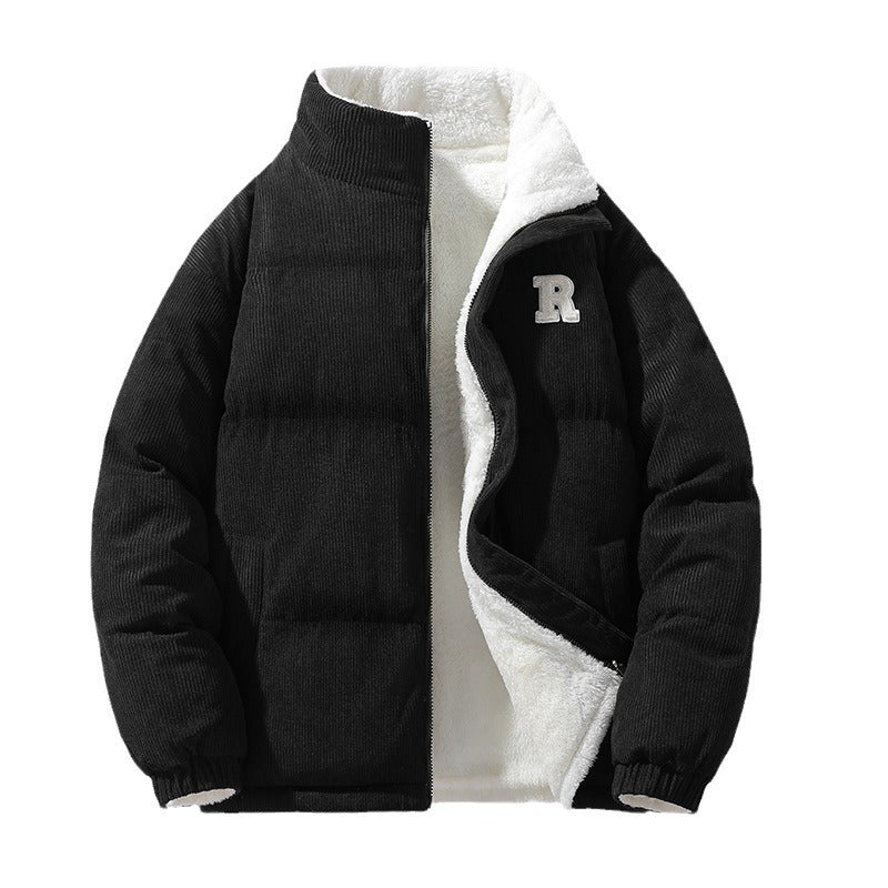Faux Cashmere Coat Men's Double-sided Stand Collar Faux Cashmere Coat Men's Double-sided Stand Collar