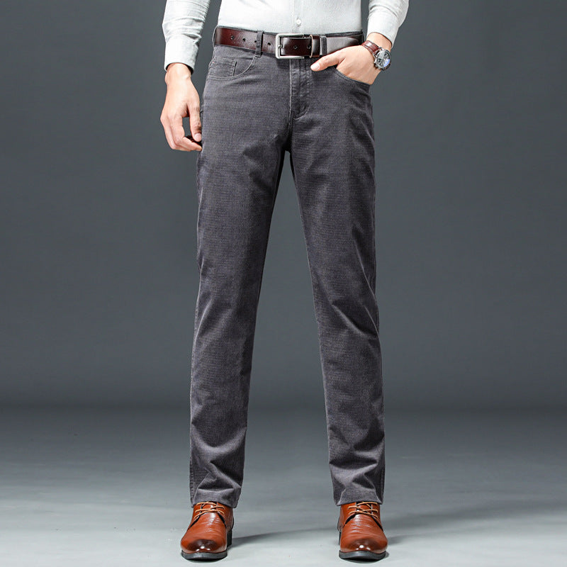 Casual Pants Men's Business Formal Corduroy Straight Casual Pants Men's Business Formal Corduroy Straight