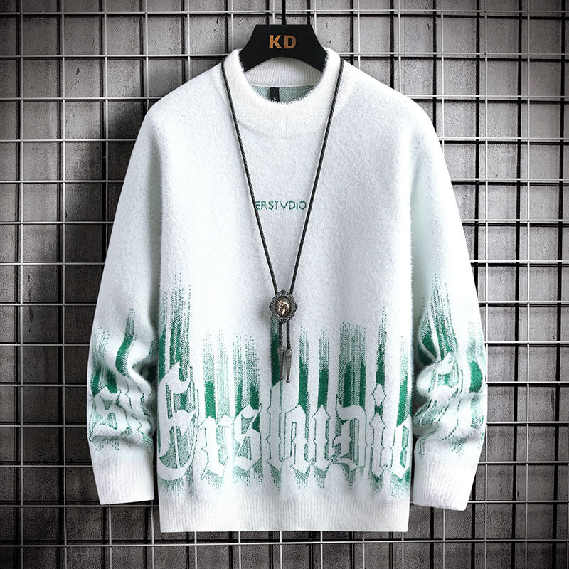 Men's Winter Thickened Half High Collar Warm Sweater Men's Winter Thickened Half High Collar Warm Sweater