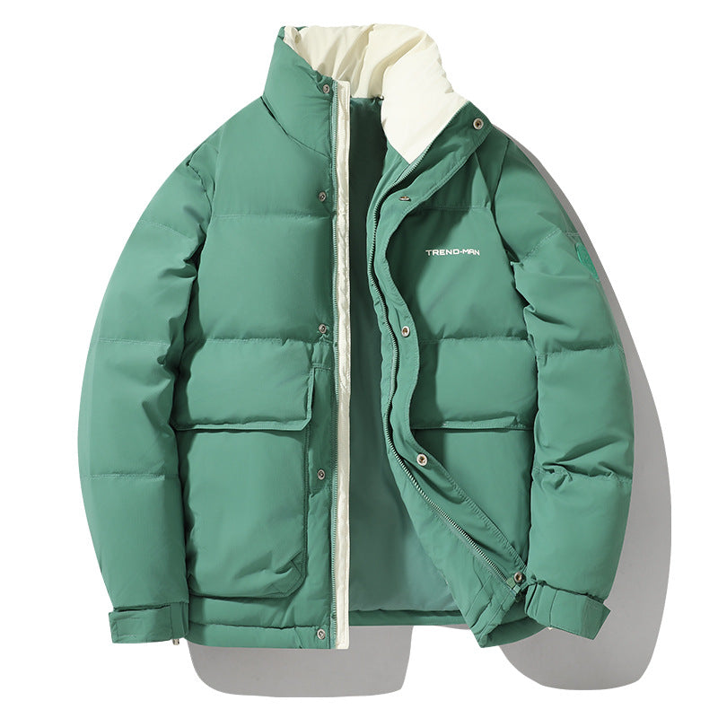 Men's Winter Stand-up Collar Down Jacket Hong Kong Style Leisure Warm Men's Winter Stand-up Collar Down Jacket Hong Kong Style Leisure Warm