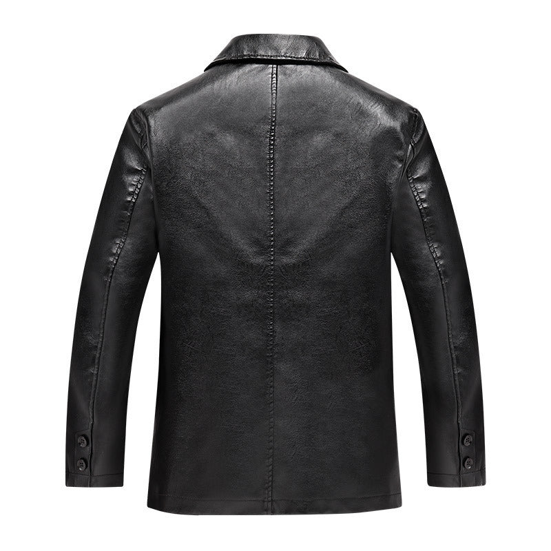Spring And Autumn Men's Plus Size Leather Coat Spring And Autumn Men's Plus Size Leather Coat