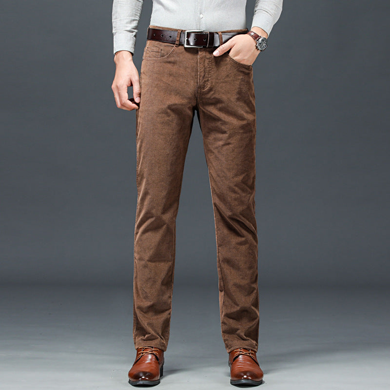Casual Pants Men's Business Formal Corduroy Straight Casual Pants Men's Business Formal Corduroy Straight
