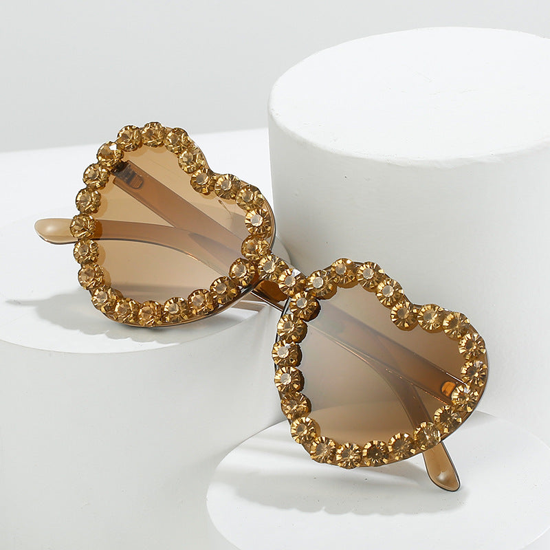 Fashionable All-match Peach Heart Sunglasses For Women Fashionable All-match Peach Heart Sunglasses For Women