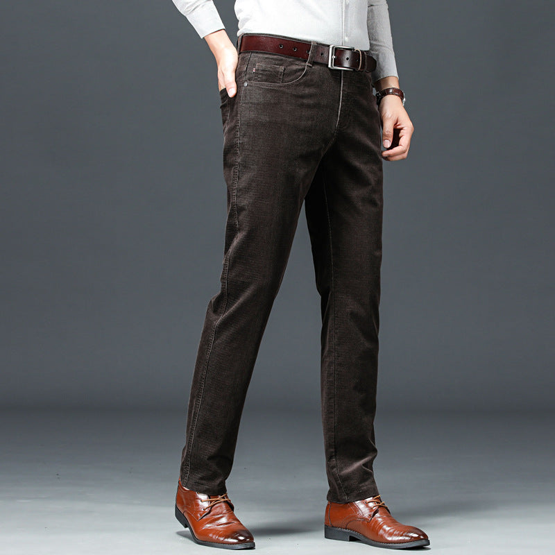 Casual Pants Men's Business Formal Corduroy Straight Casual Pants Men's Business Formal Corduroy Straight