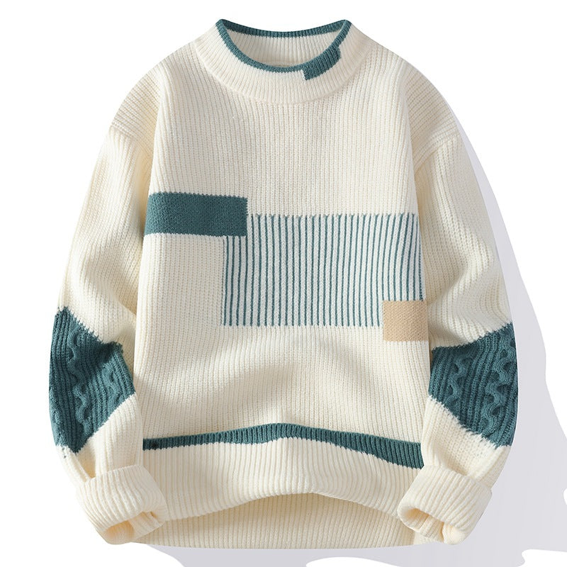 Men's Fashion Colorblock Knitwear Winter Men's Fashion Colorblock Knitwear Winter