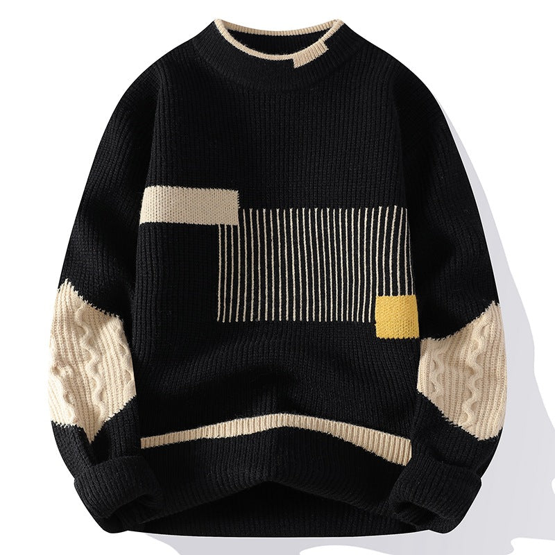 Men's Fashion Colorblock Knitwear Winter Men's Fashion Colorblock Knitwear Winter