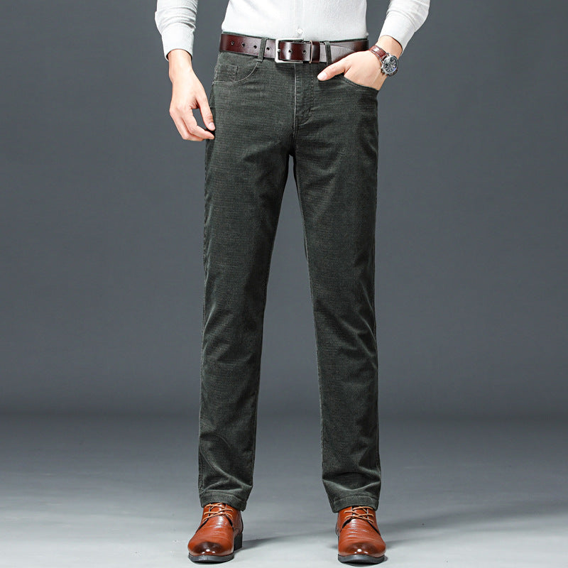 Casual Pants Men's Business Formal Corduroy Straight Casual Pants Men's Business Formal Corduroy Straight