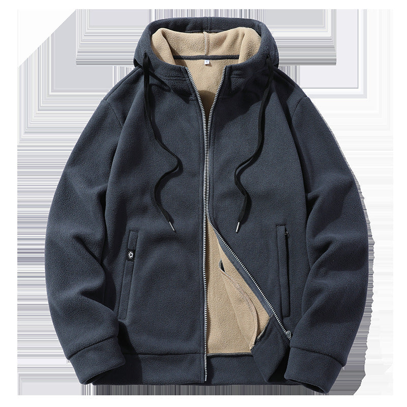 Men's Outdoor Fleece Coat Hooded Polar Fleece Jacket Men's Outdoor Fleece Coat Hooded Polar Fleece Jacket