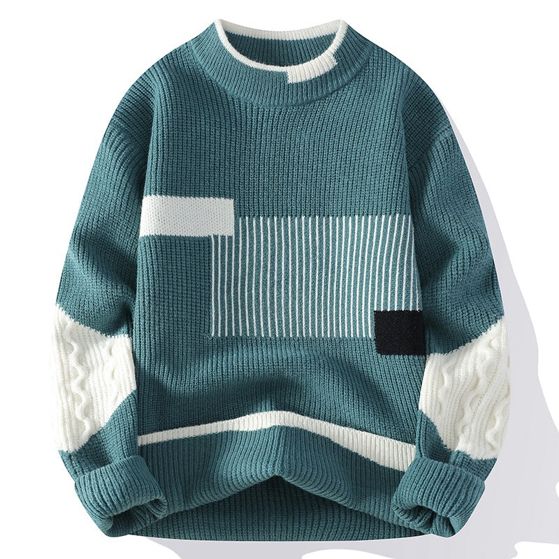 Men's Fashion Colorblock Knitwear Winter Men's Fashion Colorblock Knitwear Winter