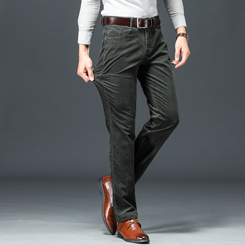 Casual Pants Men's Business Formal Corduroy Straight Casual Pants Men's Business Formal Corduroy Straight