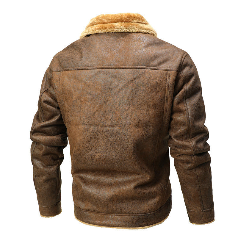 Men's Autumn And Winter New Fur Korean Lapel Slim Fit Warm Coat Men's Autumn And Winter New Fur Korean Lapel Slim Fit Warm Coat