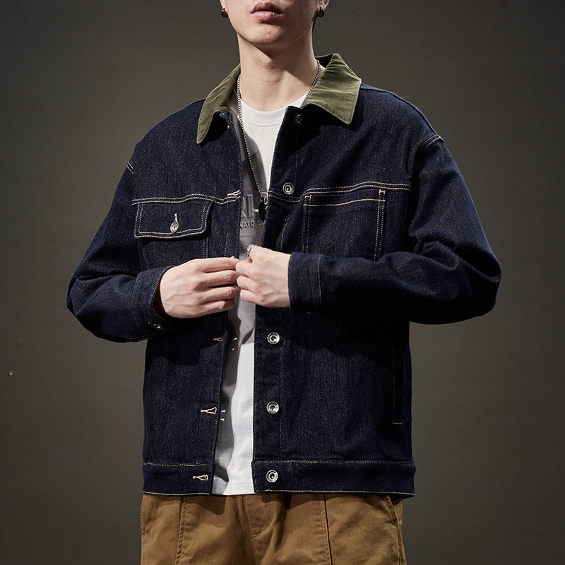 Denim Jacket Men's Loose Fashion Versatile Casual Coat Denim Jacket Men's Loose Fashion Versatile Casual Coat