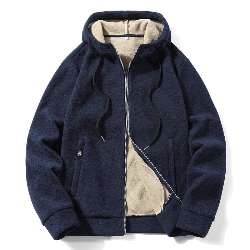 Men's Outdoor Fleece Coat Hooded Polar Fleece Jacket Men's Outdoor Fleece Coat Hooded Polar Fleece Jacket