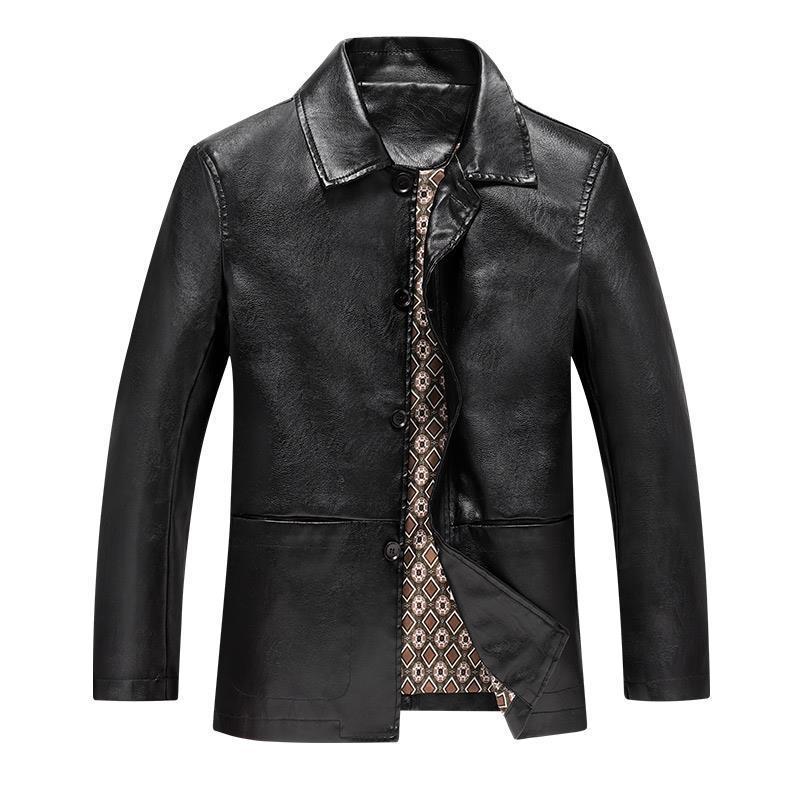 Spring And Autumn Men's Plus Size Leather Coat Spring And Autumn Men's Plus Size Leather Coat