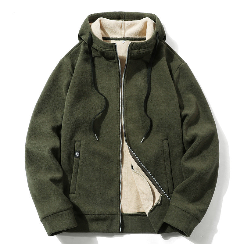 Men's Outdoor Fleece Coat Hooded Polar Fleece Jacket Men's Outdoor Fleece Coat Hooded Polar Fleece Jacket