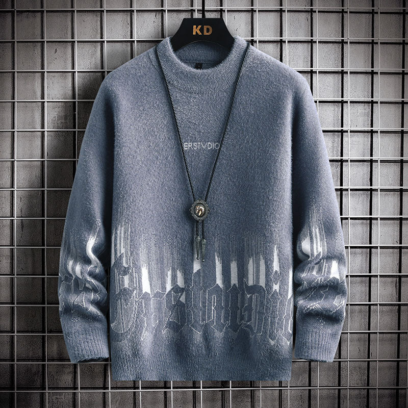 Men's Winter Thickened Half High Collar Warm Sweater Men's Winter Thickened Half High Collar Warm Sweater