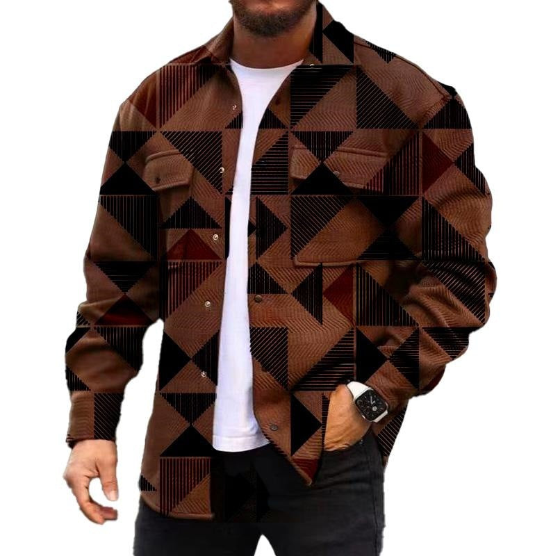 3D Digital Printing Coat Autumn Fashion Casual Men's Jackets Shirt 3D Digital Printing Coat Autumn Fashion Casual Men's Jackets Shirt