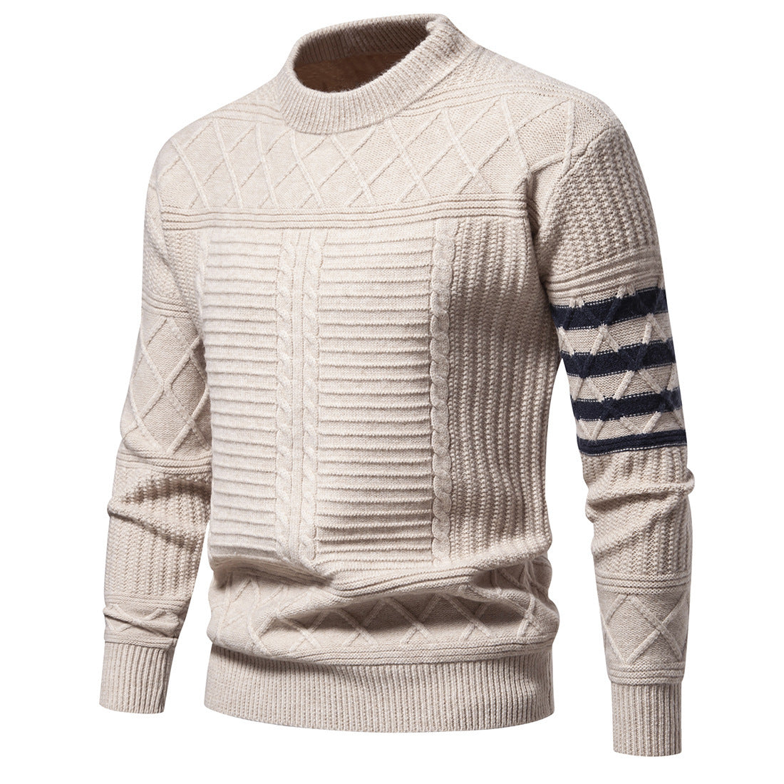 Men's Knitwear Sweater Fashion Simple Color Matching Men's Knitwear Sweater Fashion Simple Color Matching