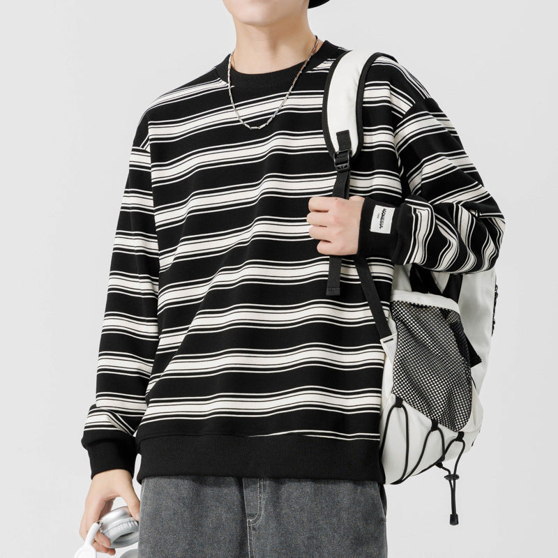 American Casual Striped Sweater For Men American Casual Striped Sweater For Men