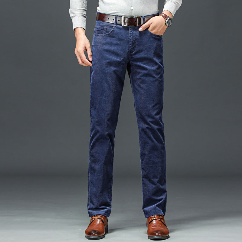 Casual Pants Men's Business Formal Corduroy Straight Casual Pants Men's Business Formal Corduroy Straight