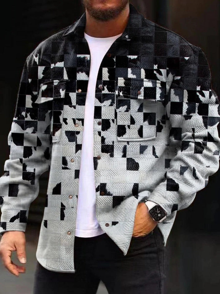 3D Digital Printing Coat Autumn Fashion Casual Men's Jackets Shirt 3D Digital Printing Coat Autumn Fashion Casual Men's Jackets Shirt