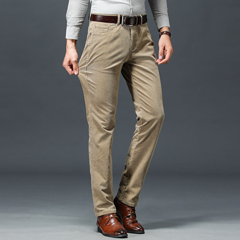 Casual Pants Men's Business Formal Corduroy Straight Casual Pants Men's Business Formal Corduroy Straight