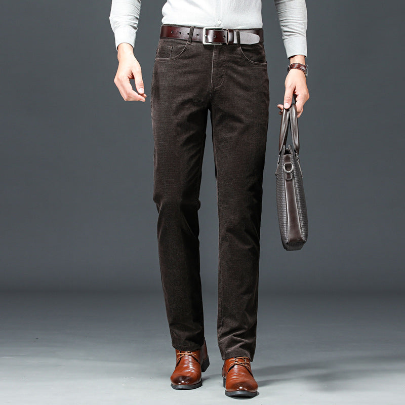 Casual Pants Men's Business Formal Corduroy Straight Casual Pants Men's Business Formal Corduroy Straight