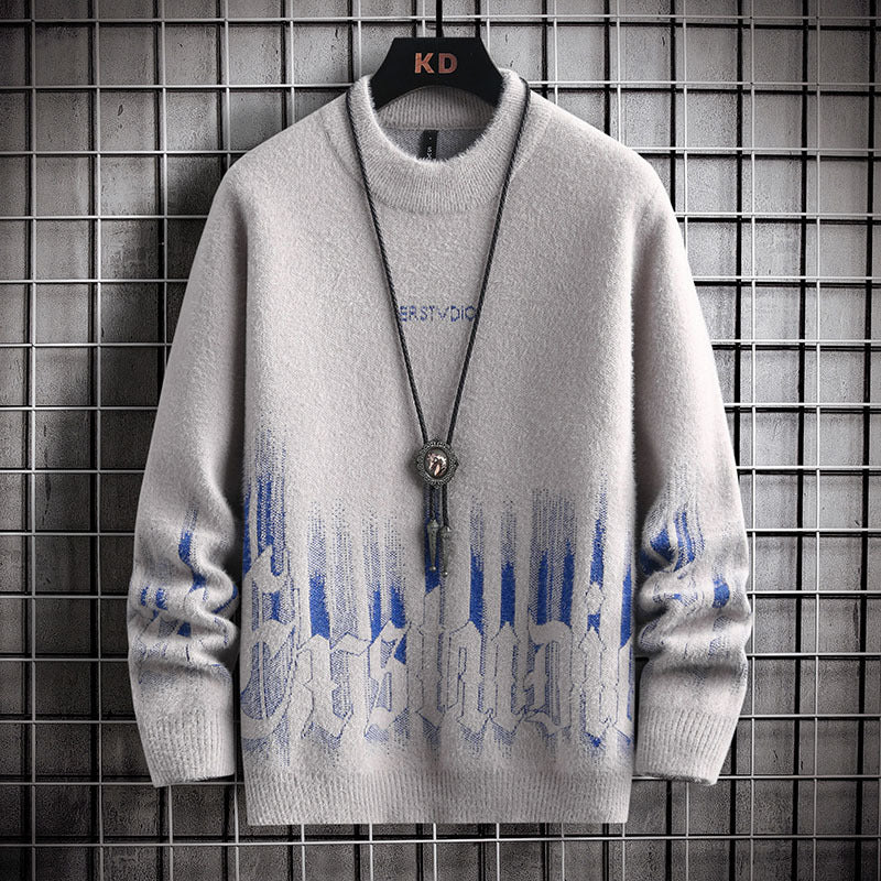 Men's Winter Thickened Half High Collar Warm Sweater Men's Winter Thickened Half High Collar Warm Sweater