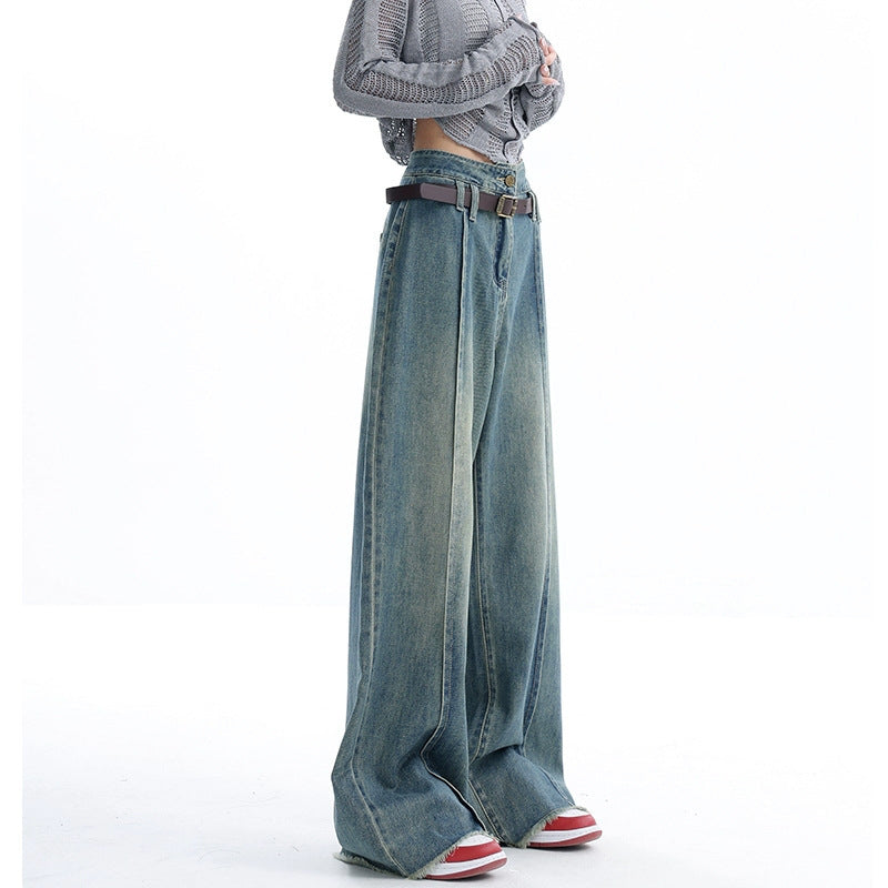 Washed Raw Edge Jeans For Women Washed Raw Edge Jeans For Women