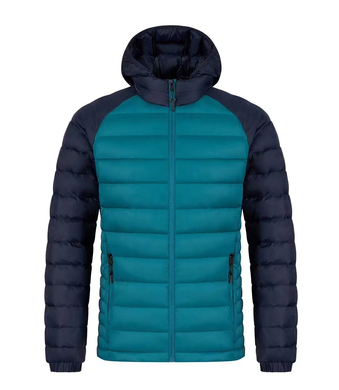 Men's Fleece-lined Thick Hooded Rib Cotton-padded Jacket Men's Fleece-lined Thick Hooded Rib Cotton-padded Jacket