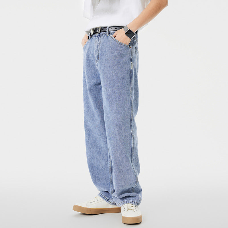 Fashion Personality Light Blue Washed Jeans Men Fashion Personality Light Blue Washed Jeans Men