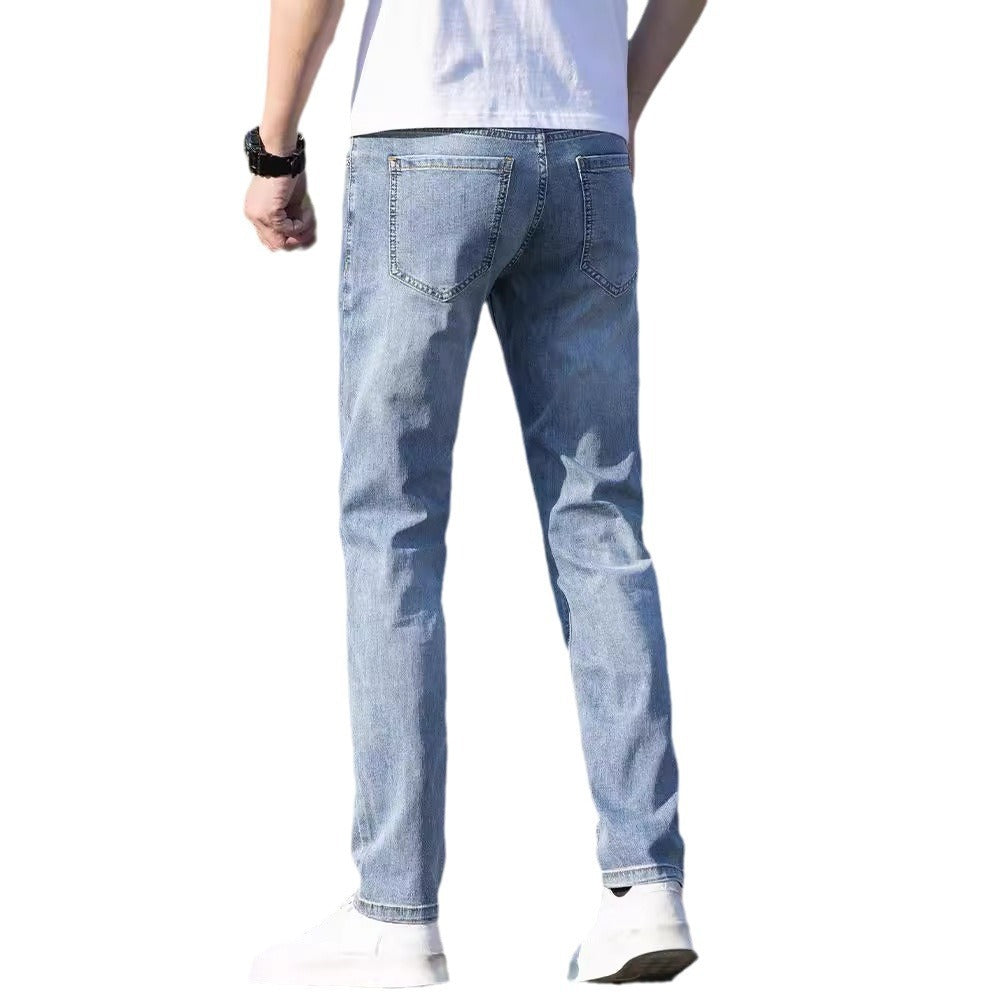 Summer Thin Jeans Men's Slim-fit Straight Trousers Summer Thin Jeans Men's Slim-fit Straight Trousers