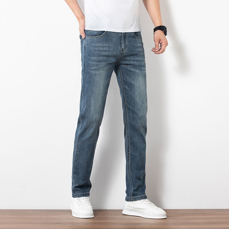 Loose Youth Straight Slim Fit Elastic Trend Men's Jeans Loose Youth Straight Slim Fit Elastic Trend Men's Jeans