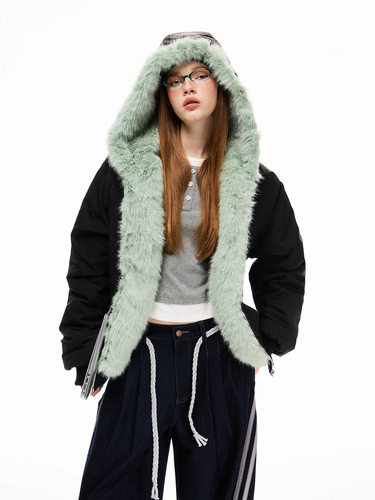 Women's Loose Fleece-lined Warm Parka Cotton Jacket Top Women's Loose Fleece-lined Warm Parka Cotton Jacket Top
