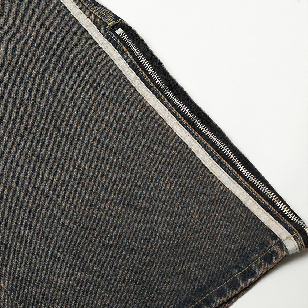 Fashion Side Zipper Slit Jeans For Men Fashion Side Zipper Slit Jeans For Men