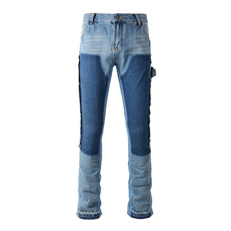 Contrast Color Fashion Men's Retro Jeans Contrast Color Fashion Men's Retro Jeans