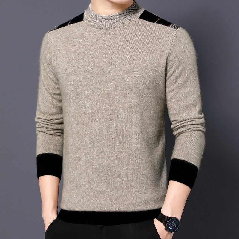 Men's Double-sided Velvet Long-sleeved Bottoming Shirt Mock Neck Sweater Men's Double-sided Velvet Long-sleeved Bottoming Shirt Mock Neck Sweater