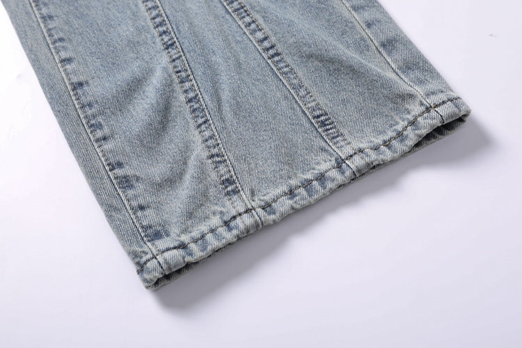 Washed Bright White Loose Jeans Men Washed Bright White Loose Jeans Men