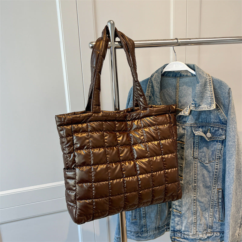 Winter Shoulder Bags Women Fashion Plaid Handbag Winter Shoulder Bags Women Fashion Plaid Handbag